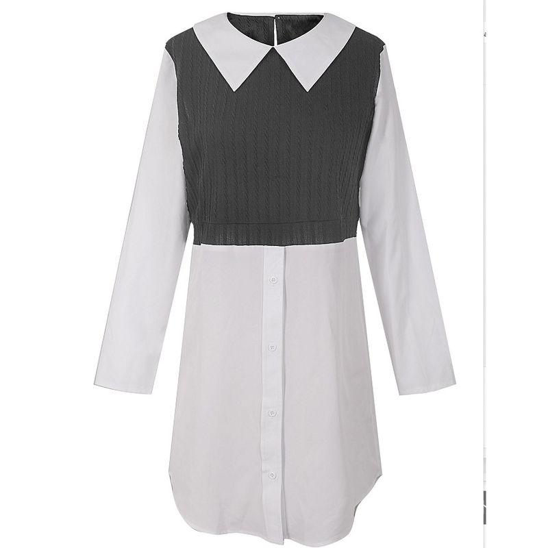 

Модный стиль Модная женская одежда Весна и осень Новое поступление Платье с длинными рукавами Элегантное длинное лоскутное платье Детская мода Grey S