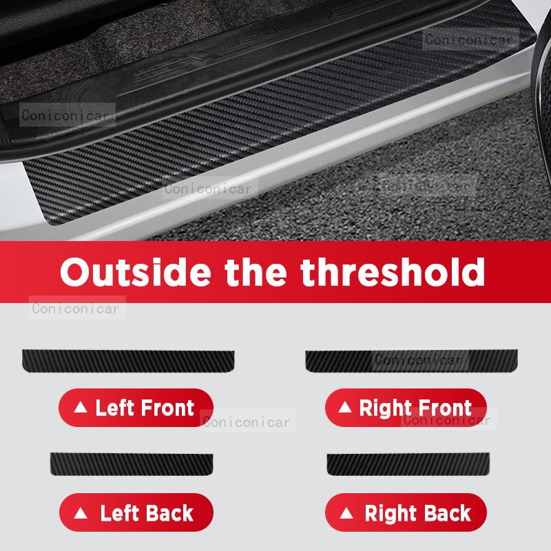 

Car Carbon Fiber Door Sill Sticker For JETOUR X90 PLUS 2025 Threshold Pedal Anti-scratch Interior Decoration Accessories