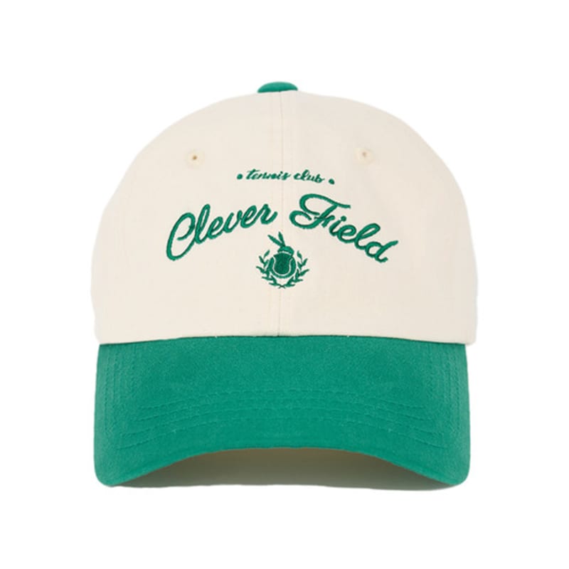 CLEVER FIELD color block embroidered ball cap_ green