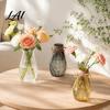 Minimalistische Schreibtischvase Dekorative Blumenvase Transparenter Glasstil Halter für Zuhause Vasen Deko Deko Moderner Verdickter Blumengefäß Frisch Und