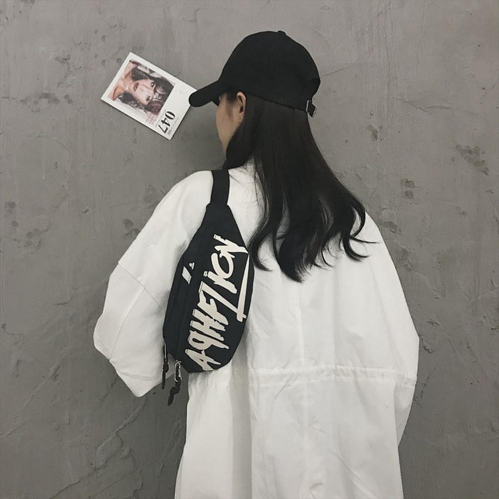 Women Waist Bag Letter Print Packs Travel Sling Chest Shoulder Bag Female Belt Hip Bag for Girl