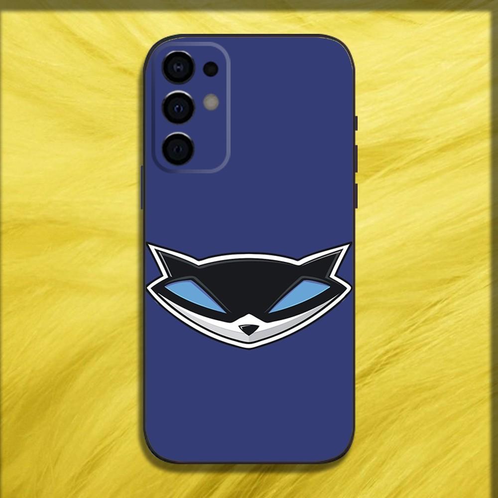 Cartoon Sly C-Cooper Phone Case For Samsung S24,S21,S22,S23,S30,Ultra,S20,Plus,Fe,Lite,Note,10,9,5G Black Soft Cover