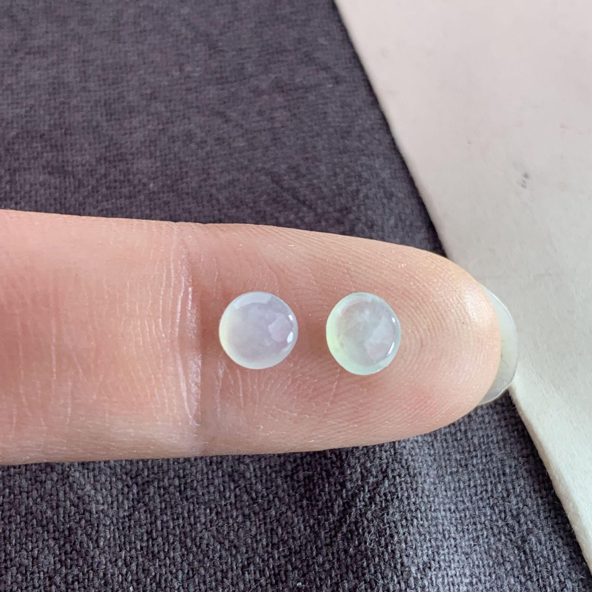 A-Grade Myanmar Jade Egg-Shaped Ring Stone with High Ice Clarity