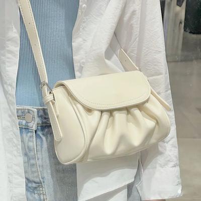 Cloud Bag High-end Female Summer Soft Pleated Armpit Bag One Shoulder Oblique Straddle Small Bag for Women