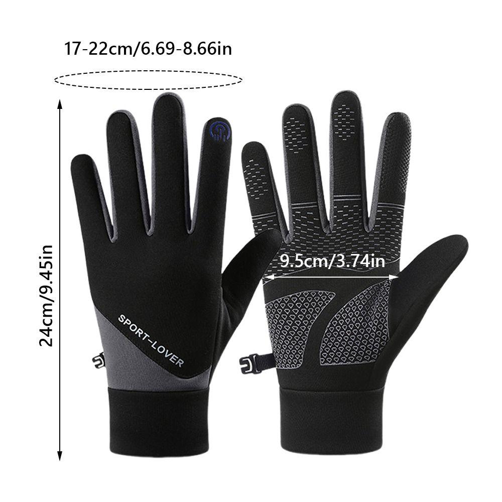Windproof Winter Gloves Fleece Lining Waterproof Gloves Full Finger Gloves  Autumn and Winter