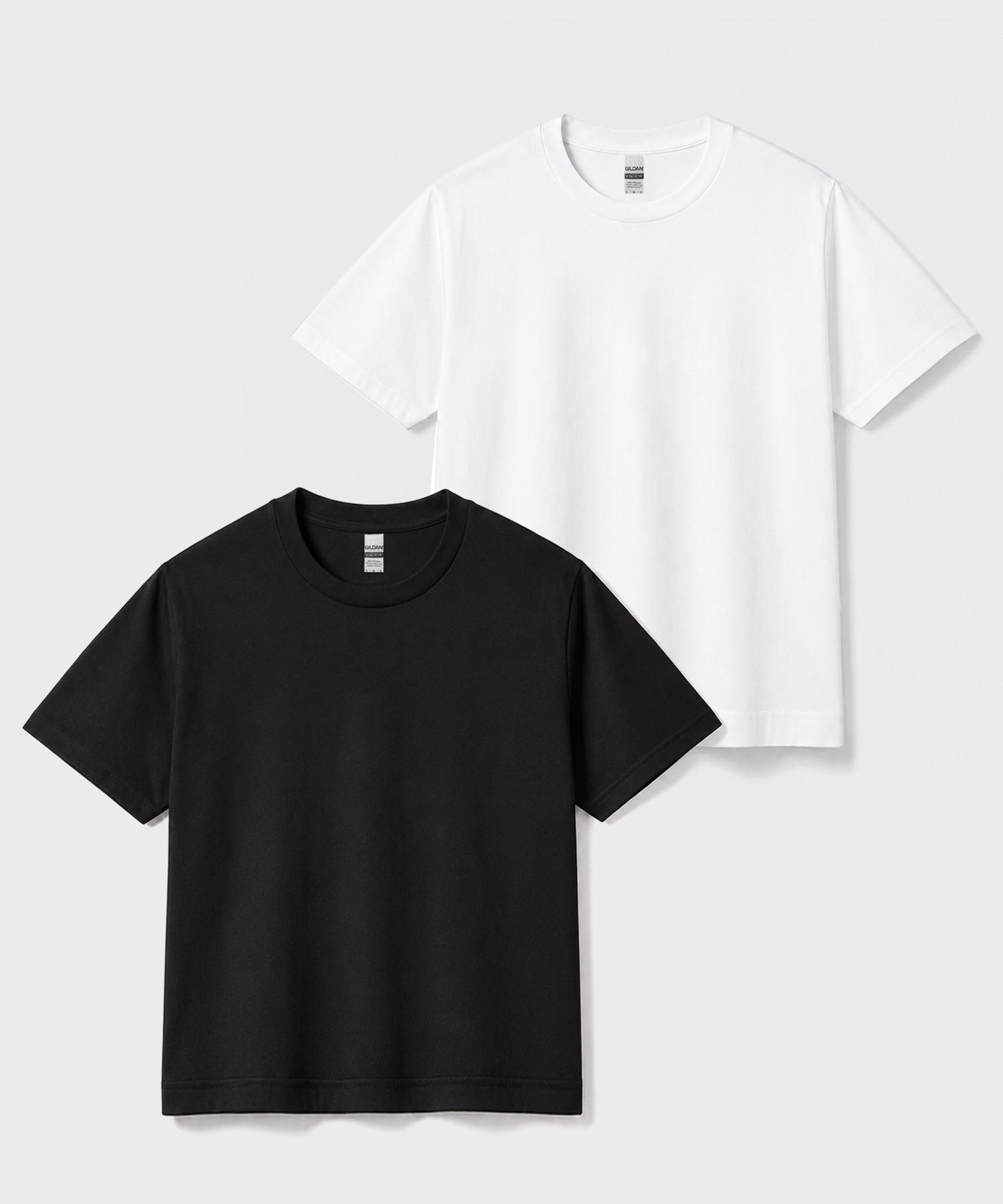 Gildan [2Pack] Gildan Plain Semi-Crop T-Shirt S