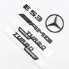 AABII1 3D ABS Black E53 Logo Letters TURBO Badge Car Rear Star Sticker Trunk AMG Emblem For Mercedes Benz AMG W212 W213 E Class