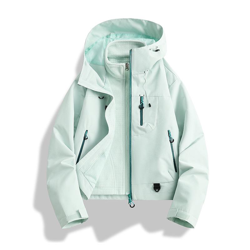 Petite Women's 2025 Outdoor 3-in-1 Waterproof Windproof Winter Mountaineering Jacket