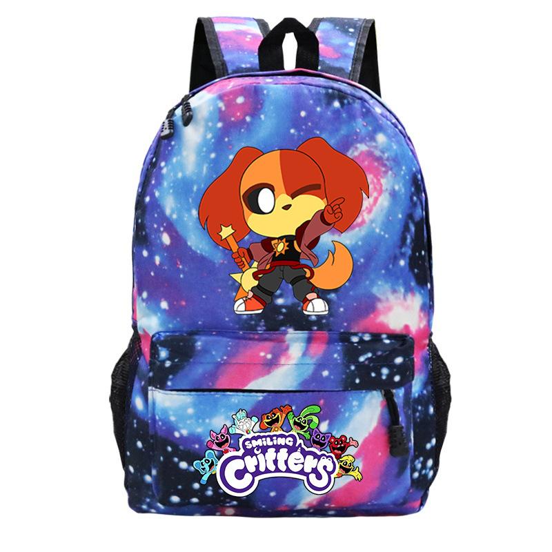 Smiling Critters Smiling Animals College Style Boys And Girls Junior High School Students School Bag Casual Backpack