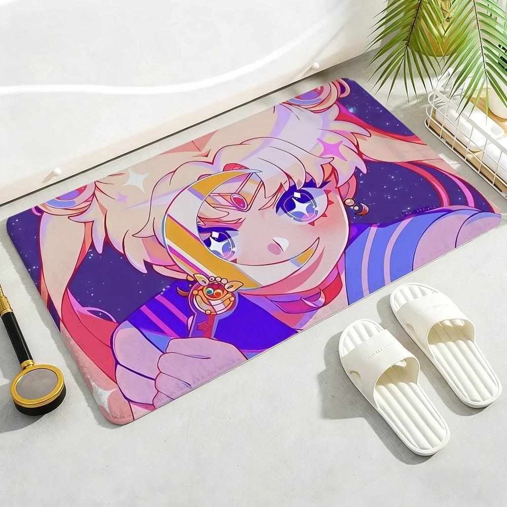 ANIME S-SAILOR-MOON Floor Mat Soft Thickened Non-Slip Door Mat for Living Room Home Decor Flannel Rugs
