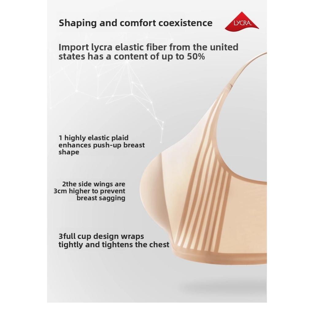 Ultra Thin Soft Support Jelly Bra for Women with Large Chest, Small and Seamless Without Steel Ring, Gathered and Supported Bra
