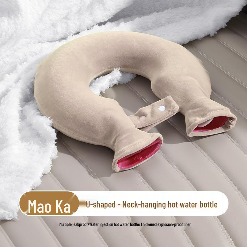 Cervical Spine Hot Water Bag Set: Neck & Shoulder Compress with U-Shaped Pillow and Scarf