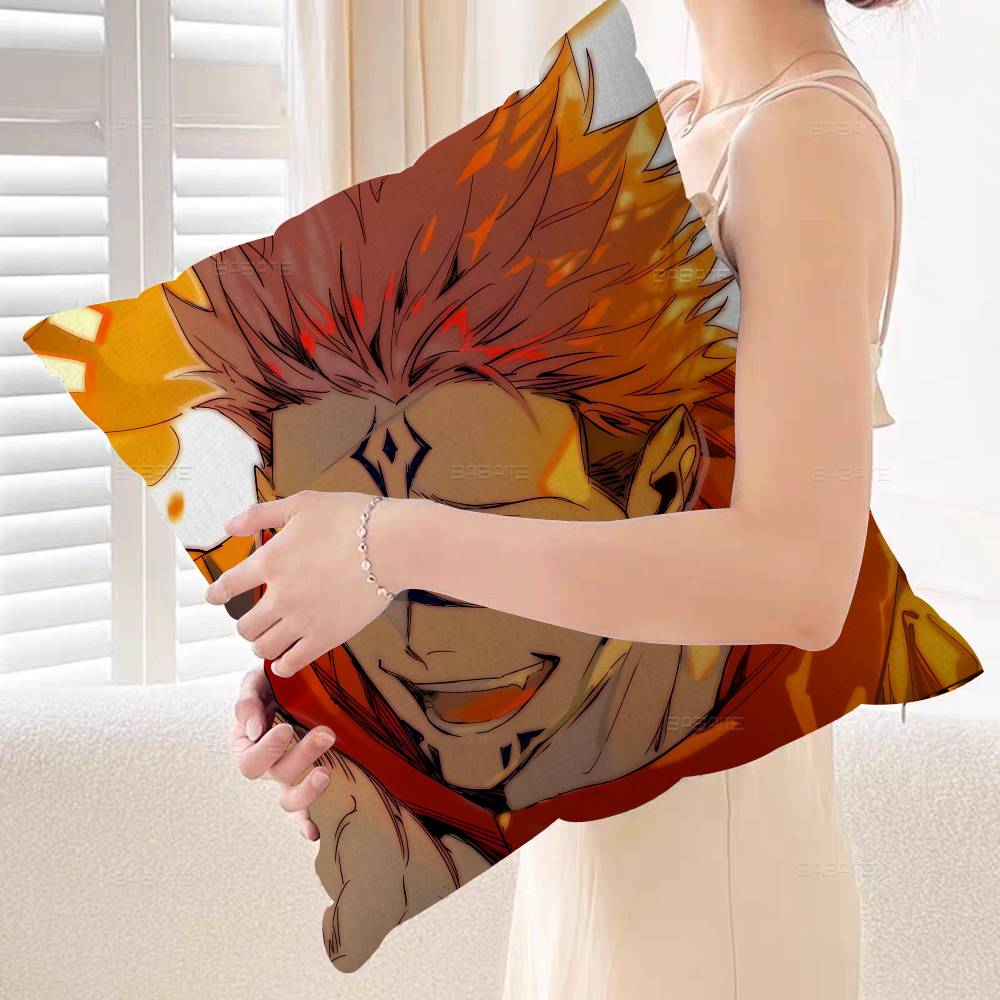 Anime Character Jujutsu Kaisen Ryomen Sukuna Pillow Cushion Cover Pillowcase Living Room Sofa Home Decor Customized