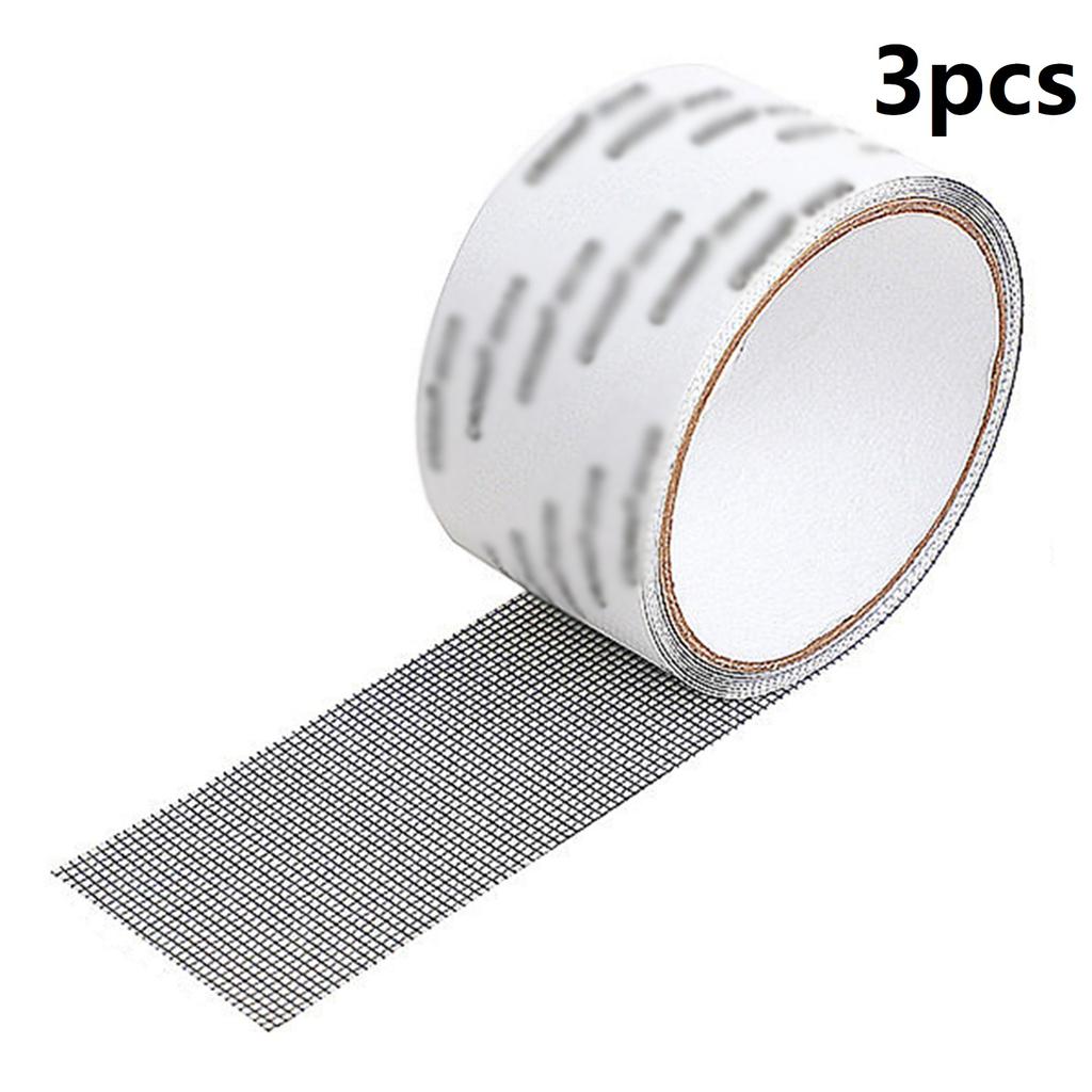 3pcs Window Screen Repair Tape Self Adhesive Mesh Tape Net Door Fix Patch Anti Insect Mosquito Mesh Broken Holes Repairing