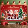 Christmas Banner Snowman Design Merry Christmas Banner Christmas Party Banner Festive Design For Holiday Gathering