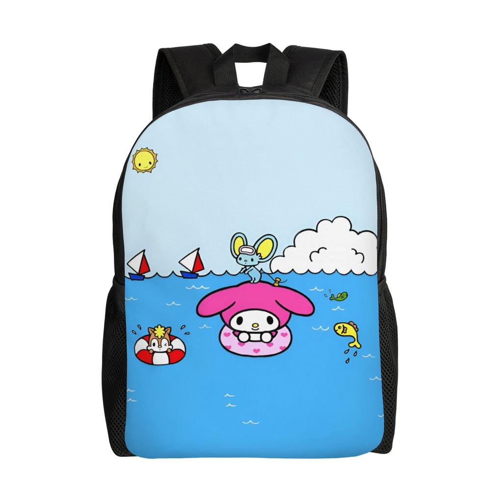 M-Melodies Backpack for Men Women School College Student Bookbag Fits 15 Inch Laptop Cute Rabbit Bags