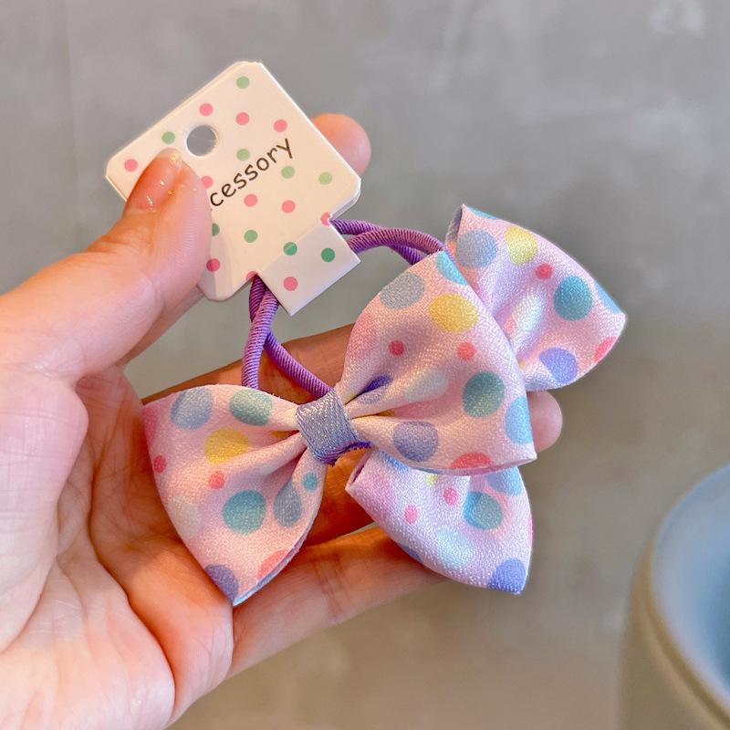 2KS Nové Sladké Roztomilé Třešňové Mašle Dívčí Dětské Elastické Gumičky do Vlasů Dětské Gumičky do Vlasů Princeznovské Vlasové Doplňky Dětské Pokrývky Hlavy