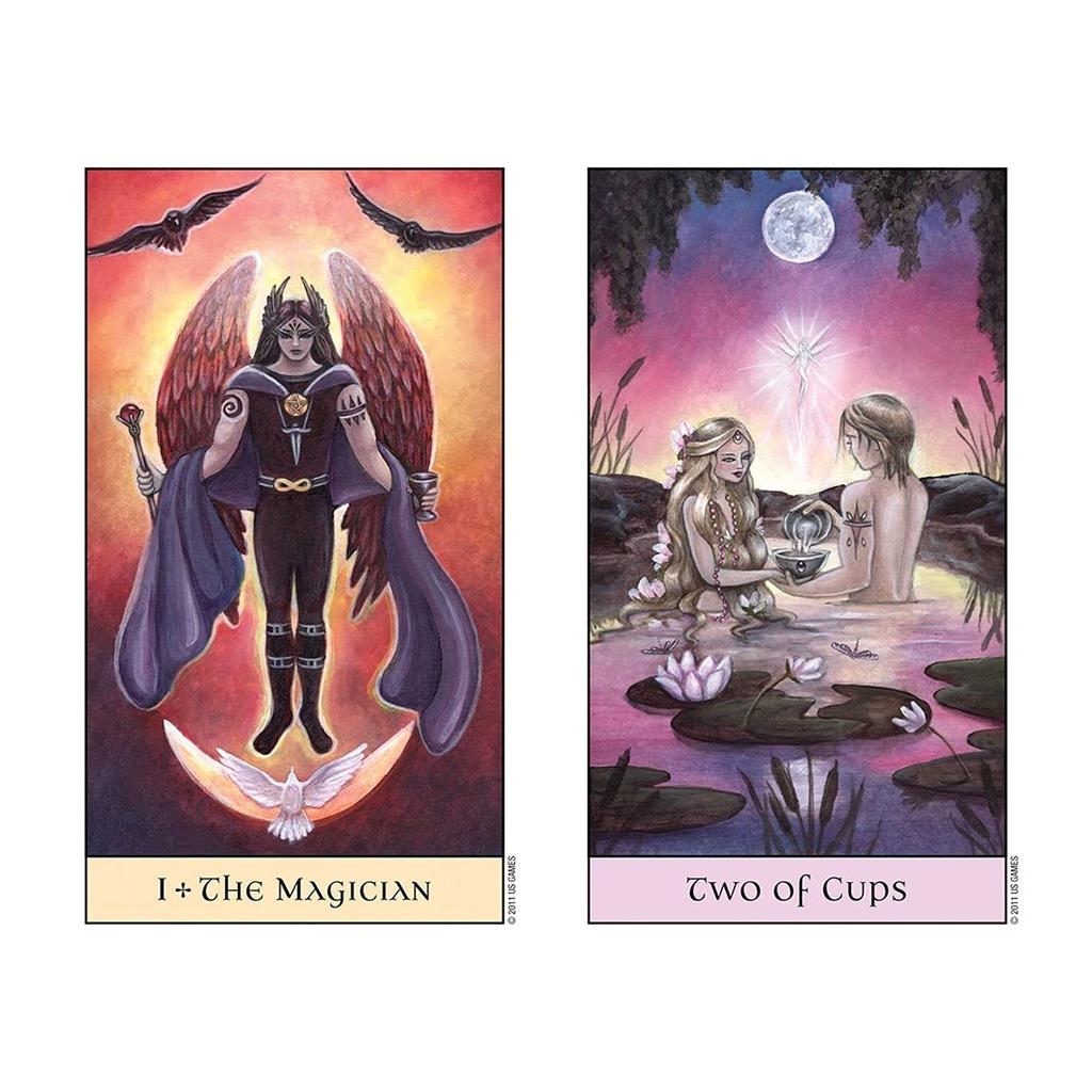 Kancharo Tarot Card Set Visions Includes Japanese Tarot Card Instructions Pouch 79-Card [Crystal Tarot] & (Authentic)