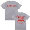 Bad Bunny Baile Inolvidable Letters Print Tshirt Unisex Women Fashion Hip Hop Vintage T Shirts Cotton Casual Short Sleeve Tshirts