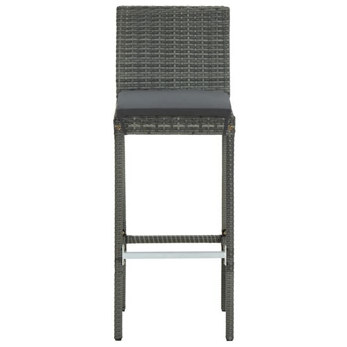 VidaXL Lot de 6 Tabourets de Bar avec Coussins, Repose-pieds de Pub, Chaises de Bistrot, Meubles de Salon Salle de Séjour, 362579