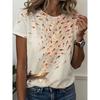 Casual T-shirt round neck short sleeved T-shirt