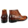 Fashion Customized Business Boots For Men Lace Up Ankle Brogue Comfortable Fashion Retro Printing Shoes Black Brown Nice Shoes Handmade