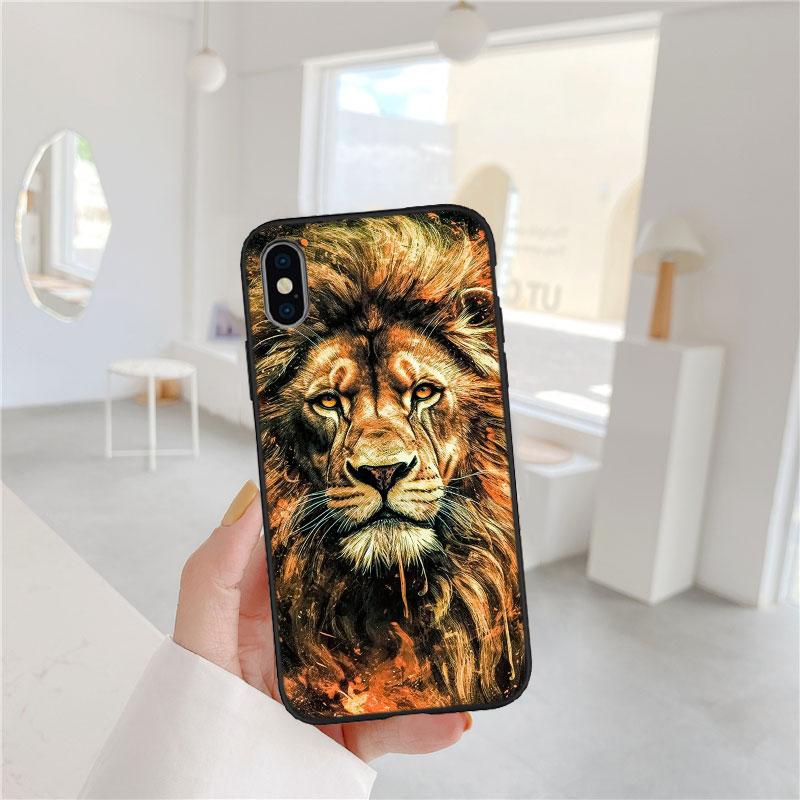 LO5 Animal Lion Soft Shell Phone Case for Samsung Galaxy S20 S21 S22 Ultra FE + Plus A21S A22 A24 A25 A26 A30 A30S A31