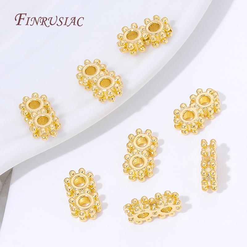 18K Gold Plated 2/3 Holes Spacer Bars Separators,Pearl Bar Bead Spacers For Bracelets,DIY Jewelry Making Supplies Findings