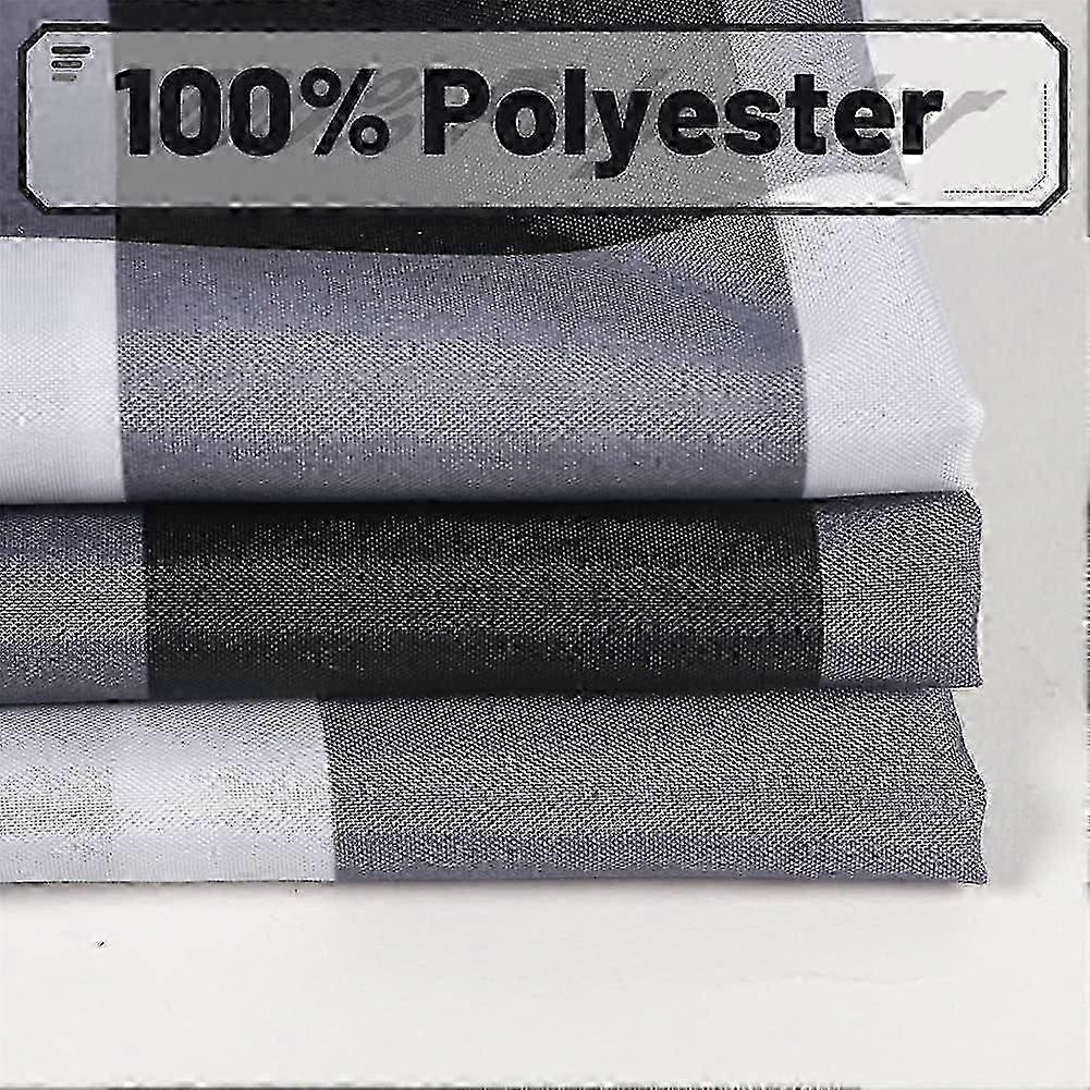 2025 Latest Model 72 X 72 Inch Shower Curtain, Farmhouse Style Black and White Plaid