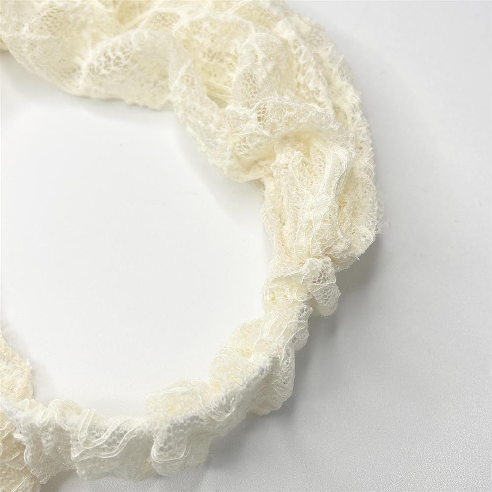 Spring Summer Mesh Lace Headband Breathable Lace Hairband Cap Elegant Elastic Hair Wrap  for Women
