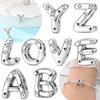 Original Copper Letter Pendant Love White Zircon Stars English Letters Beads Fit Bracelet Jewelry Gift Women Accessory Diy