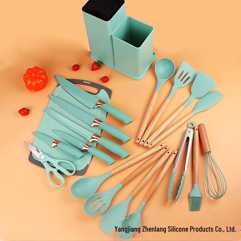 Silikon Küchenutensilien-Set mit Aufbewahrungsständer