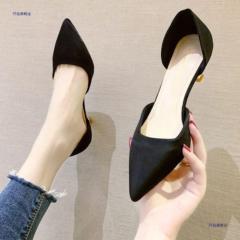Pointed high heels women's stiletto spring new single shoes fashion satin hollow sandals