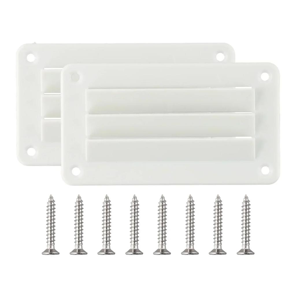 For Durable RV Exhaust Vent Covers 2pcs with Rounded Corners Made from ABS Plastic for Protection and Efficient Airflow