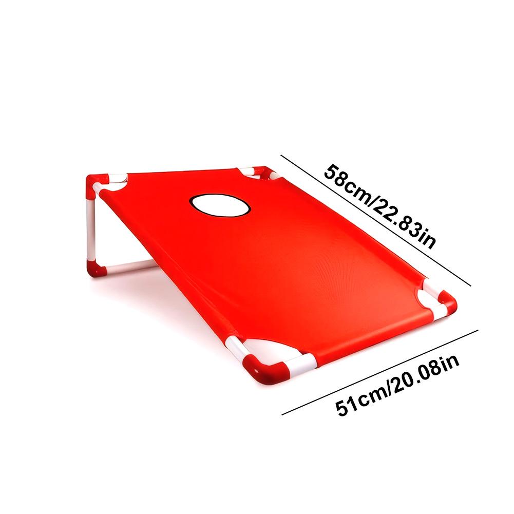 Portable Cornhole Board Set with 3 Red 3 Blue Bags Outdoor Toss Game Set Portable Cornhole Board Game Set for Kids Adults Family