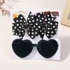 3Pcs/lot headwear sunglasses set lovely polka dot hair clips for girls hair bangs side clip casual travel peaches sunglasses