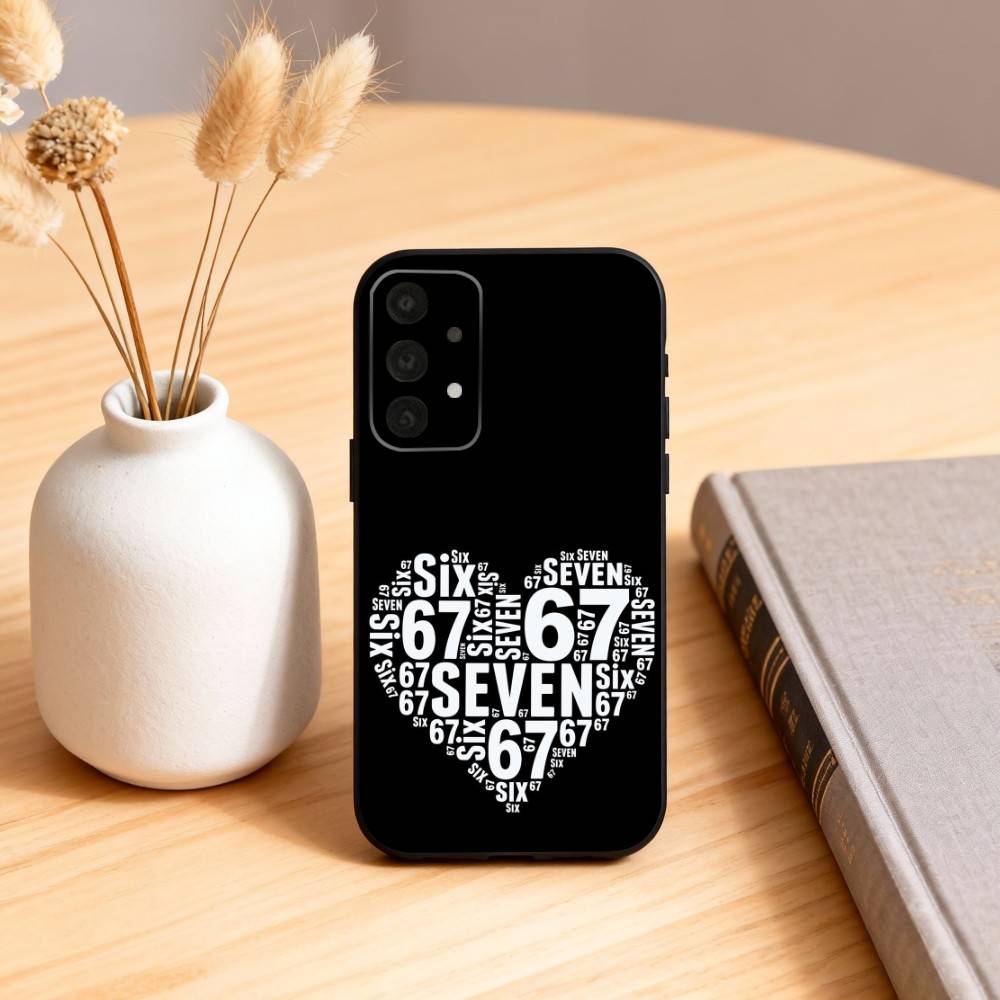 67 S-Six S-Seven  Phone Case For Samsung S25,24,23,22,30,21,10,9,Ultra,Plus,Lite,FE,4,5 G Soft Black Case