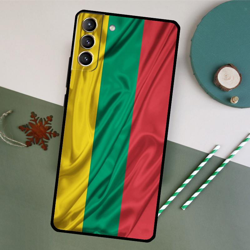 Lithuania Flag Lithuanian Case For Samsung Galaxy S23 Ultra S8 S9 S10 S22 Plus Note 10 20 Ultra S20 FE S21 FE Cover