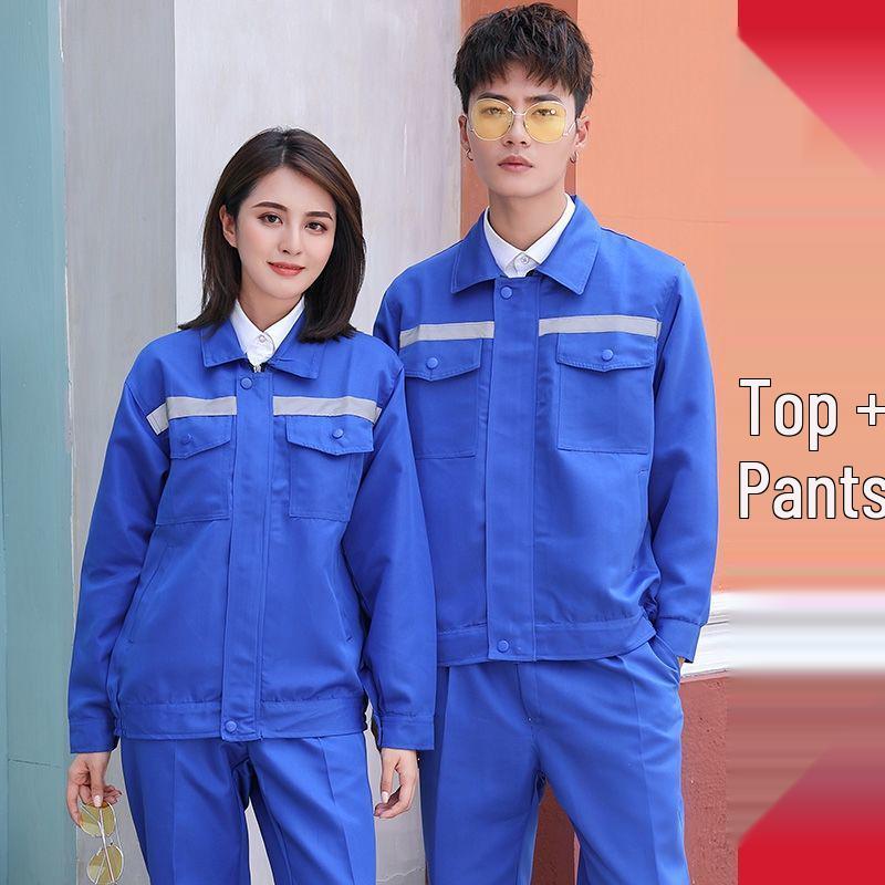 Unisex Workwear Set: Long Sleeve, Reflective, Wear & Dirt-Resistant for Spring/Autumn - Ideal for Auto Repair