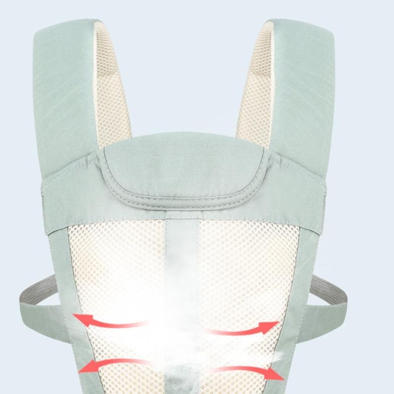 Breathable Infant Carrying Device Convertible Front Facing Position Secure Buckles Wide Shoulder Straps for 0-3 Years