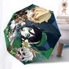 1pc Outdoor Umbrella with Cute Anime Characters - Automatic Opening/Closing, Portable 3-Fold Design, 8-Rib Iron Frame - Perfect Gift for Fans, Tr