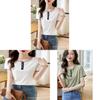 T-Shirt Sommer Lässig Baumwollmischung Mit Colorblocking-Design Für Damen