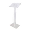 31.50-51.18inch Acrylic Transparent Welcome Lifting Platform Height Adjustable Abrasion Resistance for Exhibition Speech,School