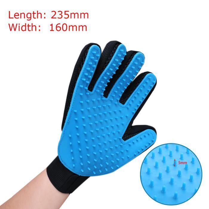 True Touch Cleaning Glove and Massage Brush for Animals Dogs Horses Rabbits, Right Hand