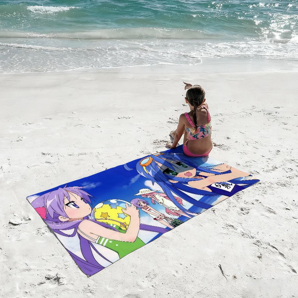 Lucky Star Anime kawaii cartoon Towel Quick Drying Beach Towels Are Suitable For Swimming Pools Camping Yoga And The Gym