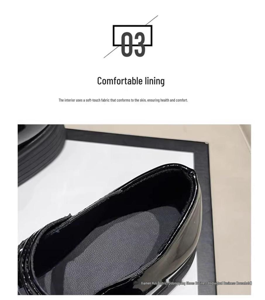 Scarpe in Pelle Nere e Bianche Stile Giapponese per Studenti - Adatte per Uniformi Scolastiche e Esibizioni Corali