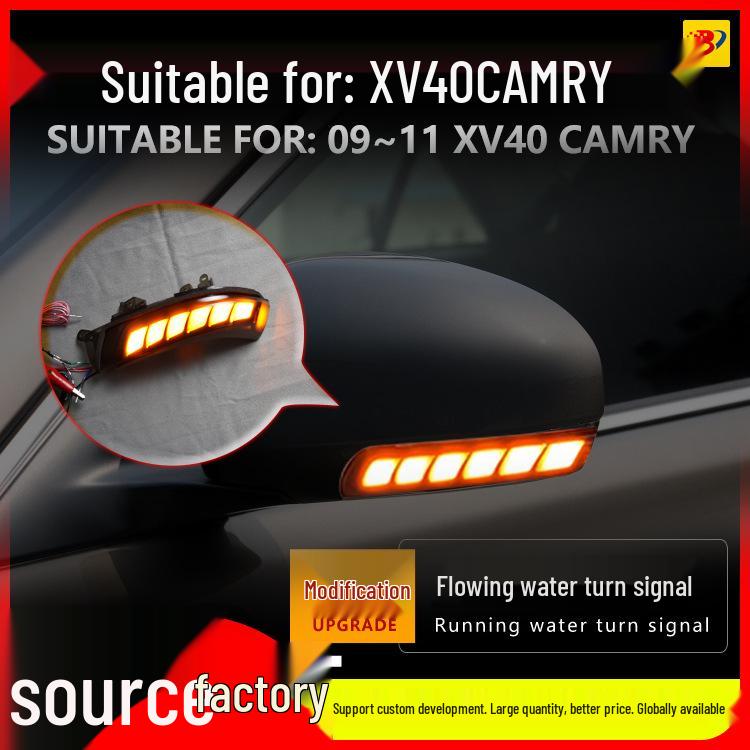 XV40 CAMRY 2009-2011 Rearview Mirror Mod with Sequential Turn Signal & Blue DRL