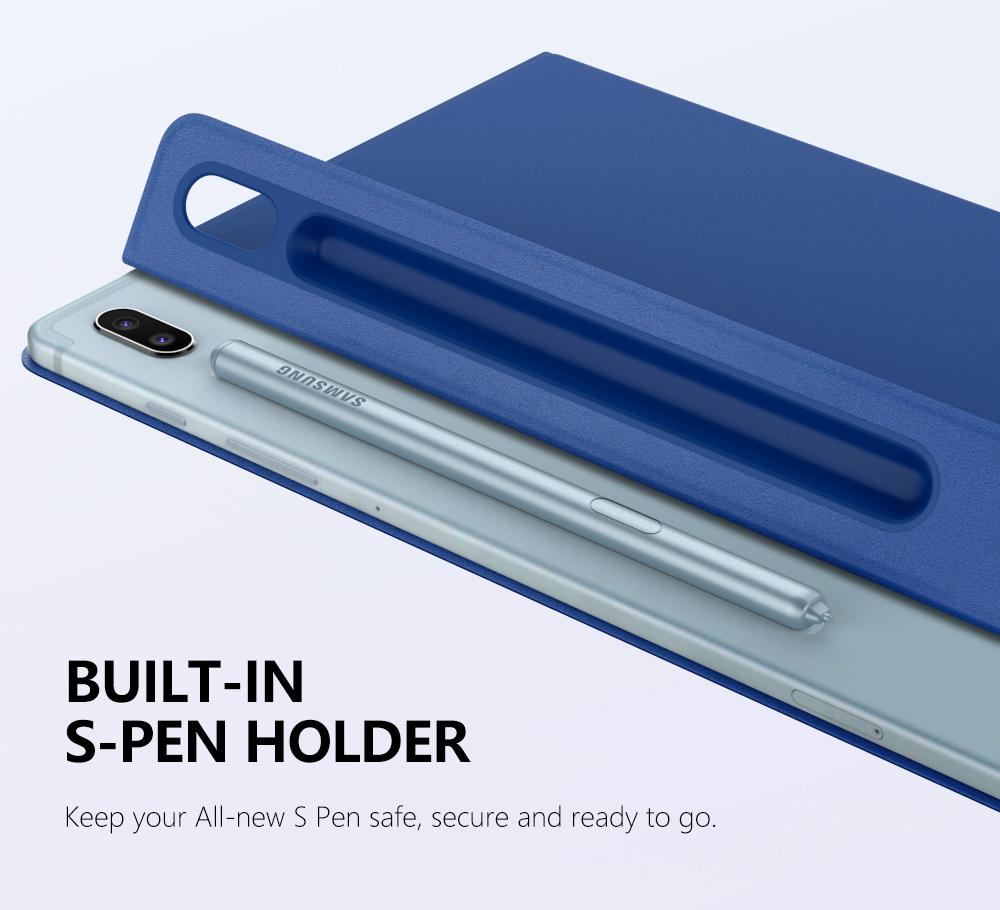 Smart Folio Case For Samsung Galaxy Tab S6,Magnetic Stand Cover With Pencil Holder For Tab S6 10.5-inch Auto Sleep Wake