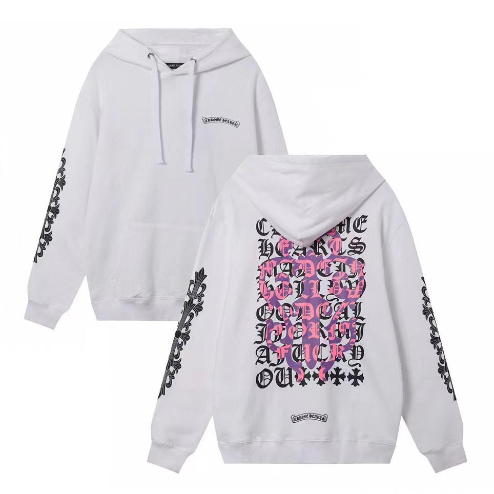 839 CHROME HEARTS Herbst und Winter 2026 Neu Übergröße Klassischer Stil Logo Kapuzenpullover, Geeignet für Paare zum Tragen