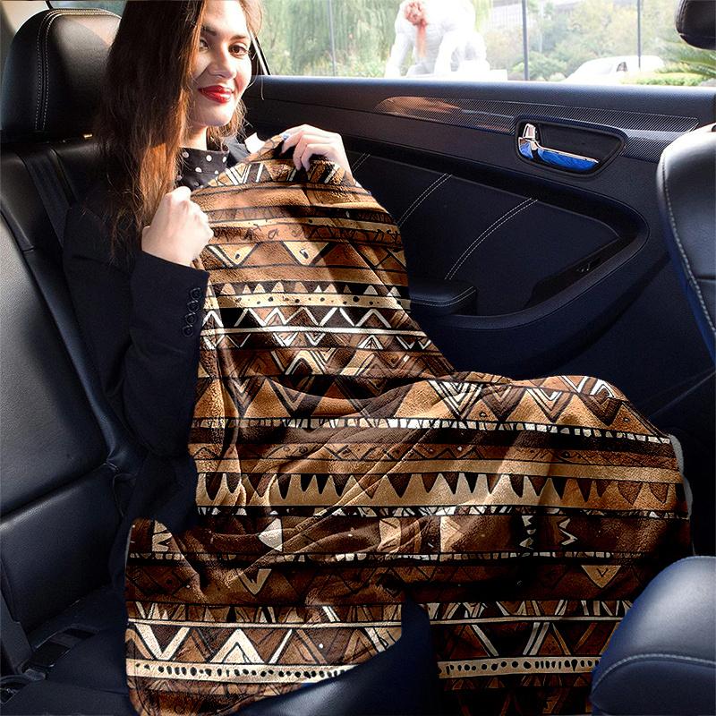 1pc Abstract Tribal Patterns Design Blanket Seasonal Home Decorative Throw for Room, Gift Idea for and , Living Room .G003